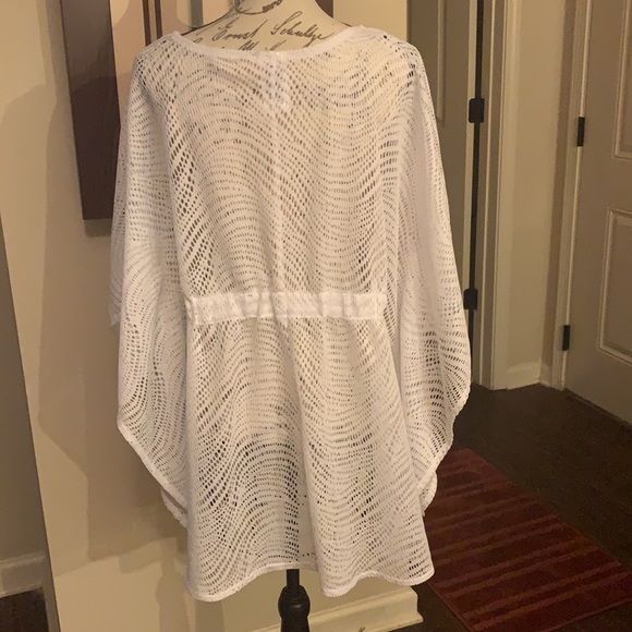 White Net Swimsuit Coverup - Picture 3 of 6